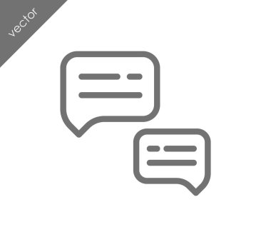 Görüşme düz simgesi