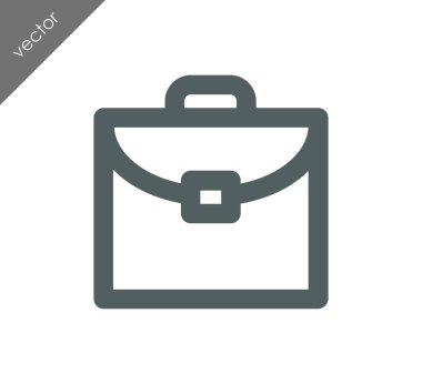 Evrak Çantası Düz Simgesi