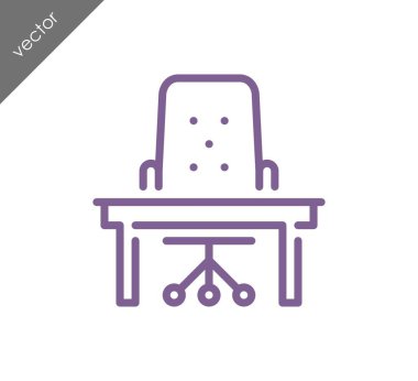 Resepsiyon düz simgesi