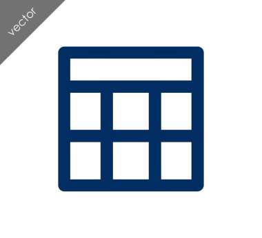 Hesap Makinesi Düz Simgesi