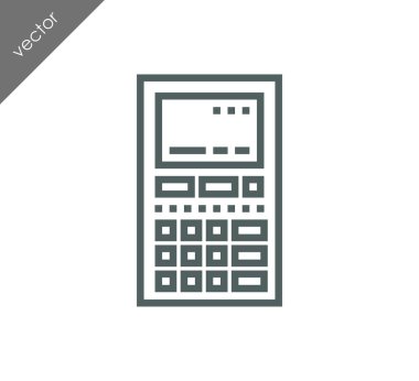 Hesap Makinesi Düz Simgesi