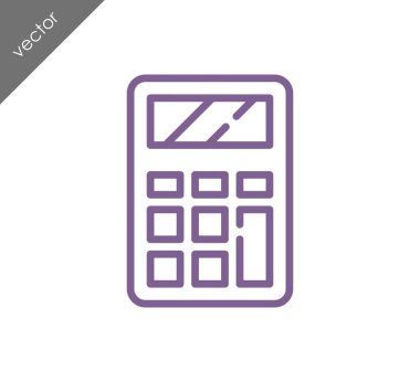 Hesap Makinesi Düz Simgesi