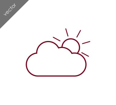 güneş ve bulut simgesi