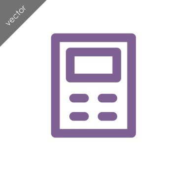 Hesap Makinesi Düz Simgesi