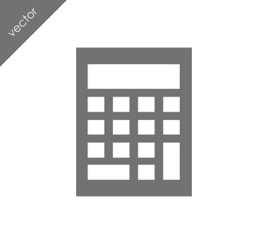 Hesap Makinesi Düz Simgesi