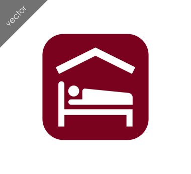 Hotel düz simgesi