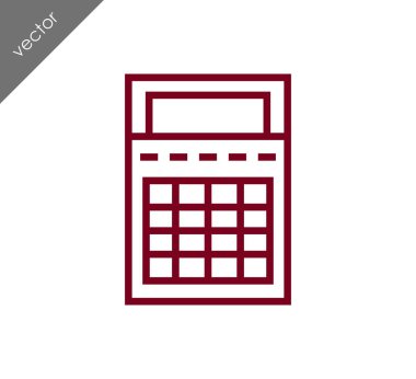 Hesap Makinesi Düz Simgesi