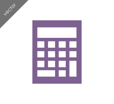 Hesap Makinesi Düz Simgesi