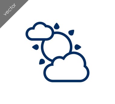 güneş ve bulut simgesi