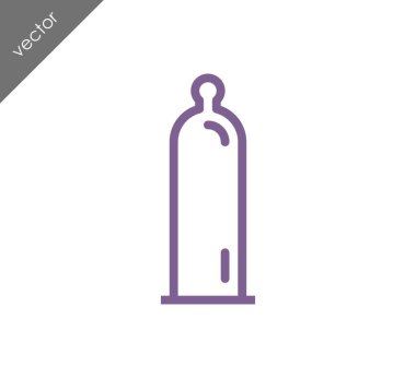 Prezervatif düz simgesi