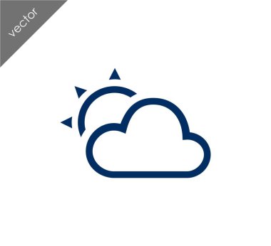 güneş ve bulut simgesi