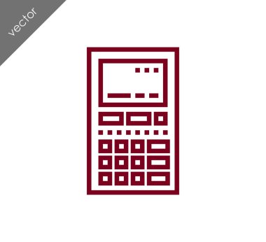 Hesap Makinesi Düz Simgesi