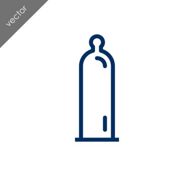 Prezervatif düz simgesi