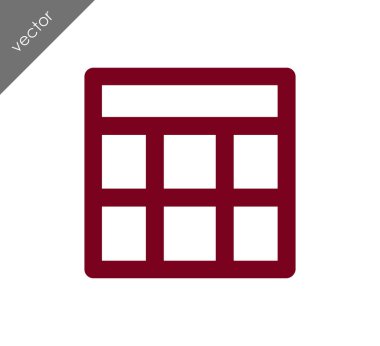 Hesap Makinesi Düz Simgesi