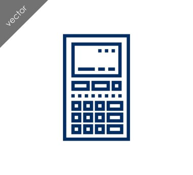 Hesap Makinesi Düz Simgesi