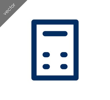 Hesap Makinesi Düz Simgesi