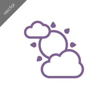 güneş ve bulut simgesi