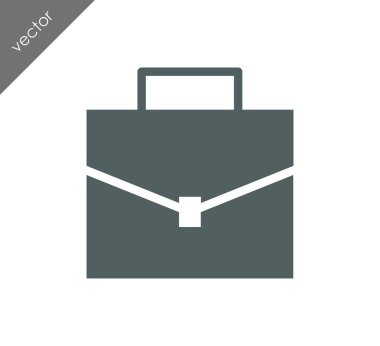 Evrak Çantası Düz Simgesi