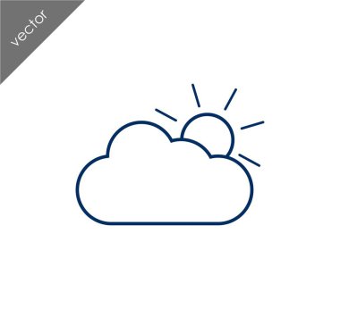 güneş ve bulut simgesi
