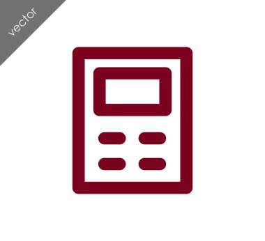 Hesap Makinesi Düz Simgesi