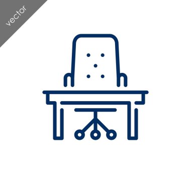 Resepsiyon düz simgesi