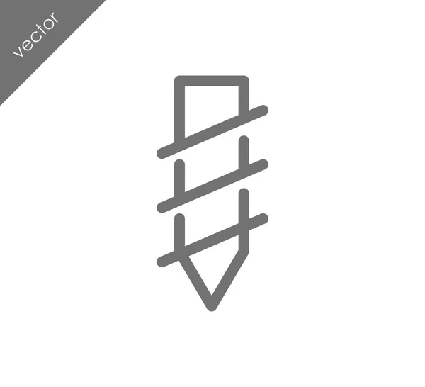Schrauben-Flach-Symbol — Stockvektor