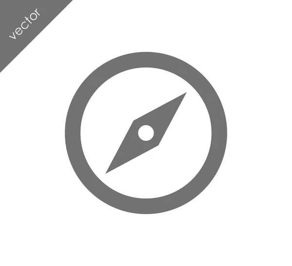 Kompass platt ikon — Stock vektor