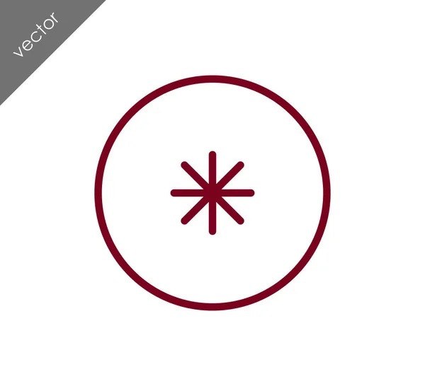 Ilustración del icono de Asterisco — Vector de stock