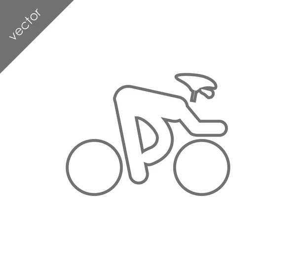 Kerékpáros egyszerű ikon — Stock Vector