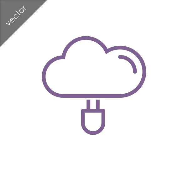 Ícone de nuvem de armazenamento — Vetor de Stock