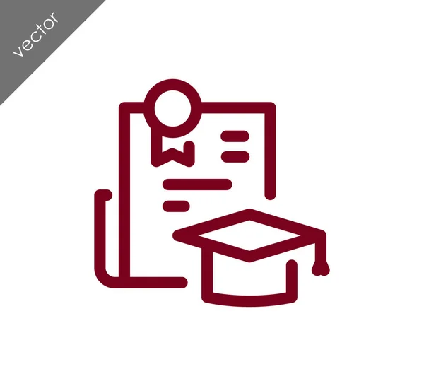 Icono de grado de graduación — Vector de stock