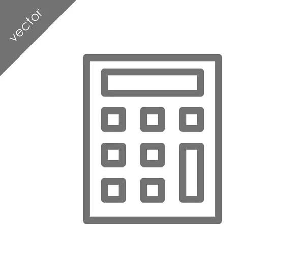 Ícone plano da calculadora — Vetor de Stock