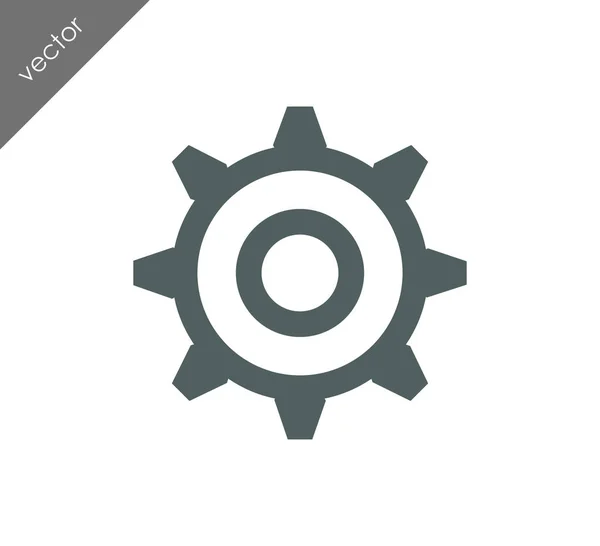 Cogwheel Icono plano — Archivo Imágenes Vectoriales