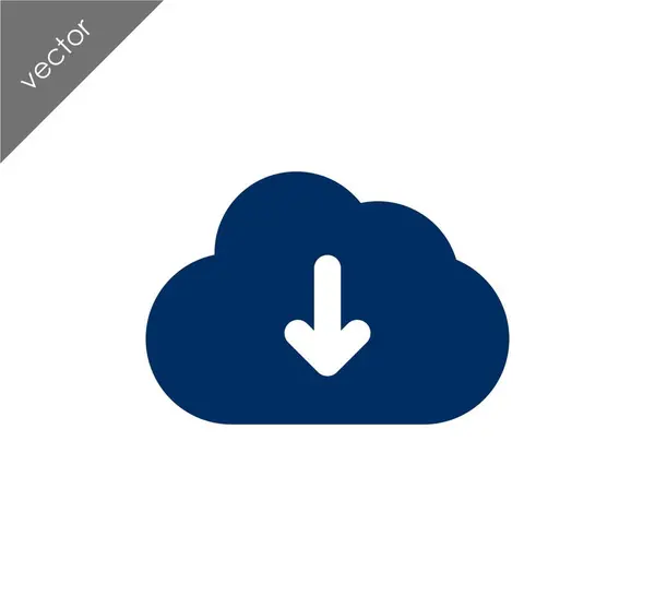 Baixar a partir do ícone de nuvem — Vetor de Stock