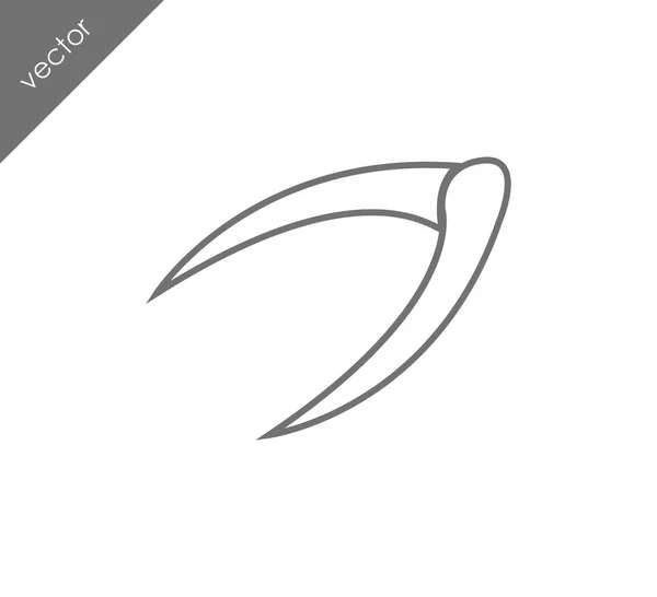 Pinzette flach Symbol — Stockvektor