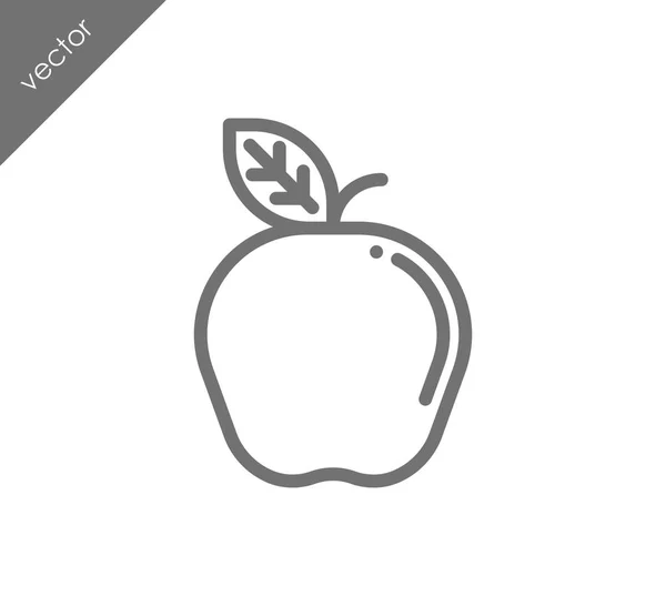 Icono plano de Apple — Vector de stock