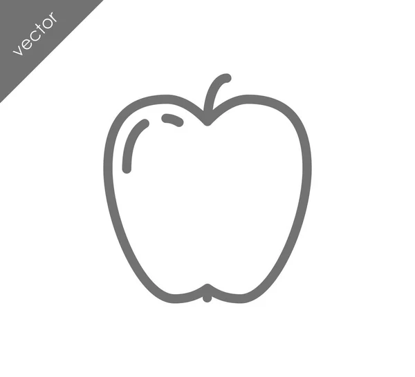 Ícone de maçã plana — Vetor de Stock