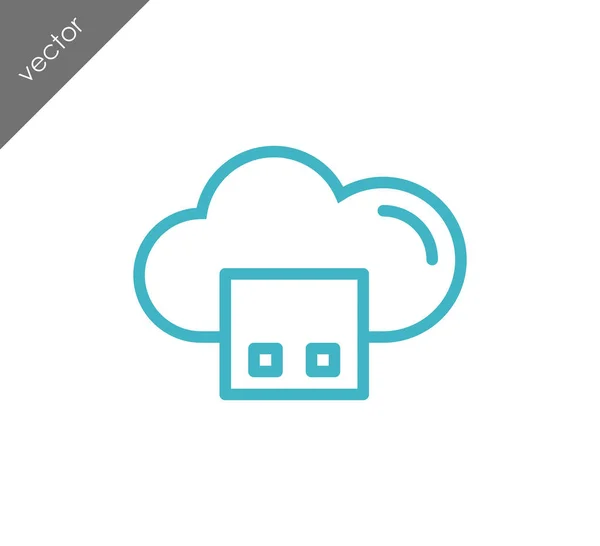 Design der Cloud-Ikone — Stockvektor
