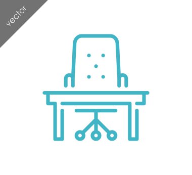 Resepsiyon düz simgesi