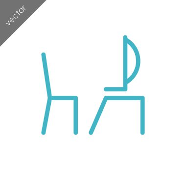 Resepsiyon düz simgesi