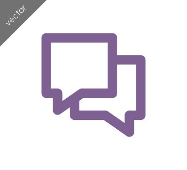 Görüşme düz simgesi