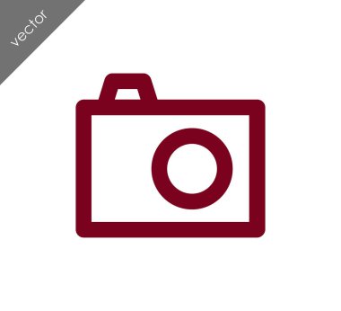 Kamera simgesi düz işareti