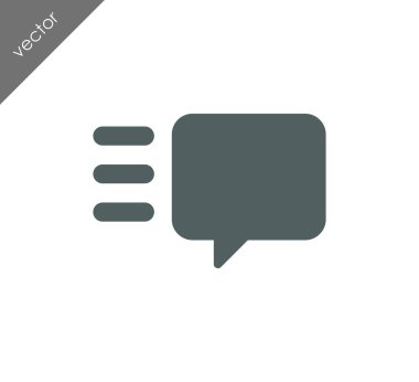 Konuşma kabarcıklar düz simgesini 