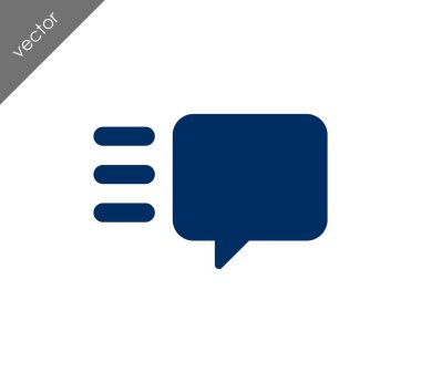 Konuşma kabarcıklar düz simgesini 