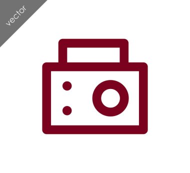 Kamera simgesi düz işareti