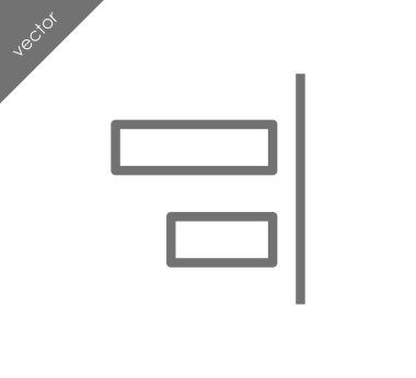 Yatay hizalama nesneleri sağ