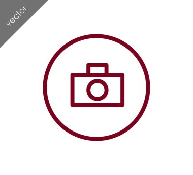 Kamera simgesi düz işareti