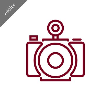 Kamera simgesi düz işareti