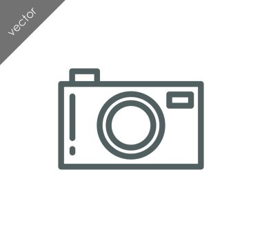 Kamera simgesi düz işareti