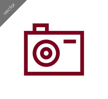 Kamera simgesi düz işareti